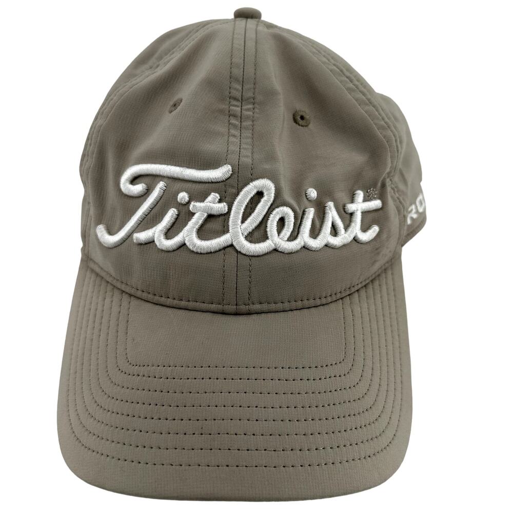 Titleist Tour Performance Hat Gold Cap Pro VI FootJoy Embroidered Beige One Size